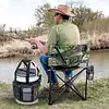 Fishing Bucket Organizer with Buckets Cover Ice Fishing Tackle Bag with Rod & Plier Holder Multi-Pockets for 5 Gallon Buckets Gear Accessories