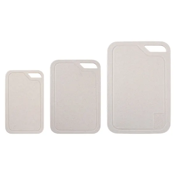 3-Piece Off-White Wheat-Straw Composite Cutting Board Set