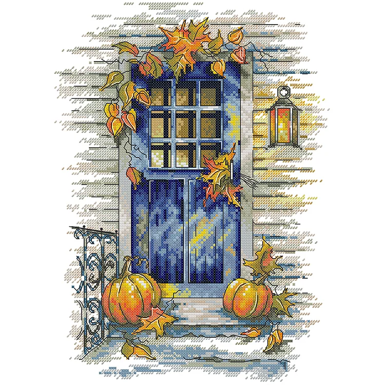 Autumn Gate - Printed Cross Stitch 14CT 28*36CM
