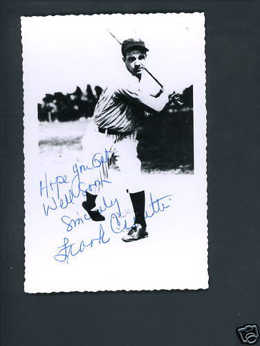 Frank Crosetti Yankees Signed Autographed Photo Poster painting