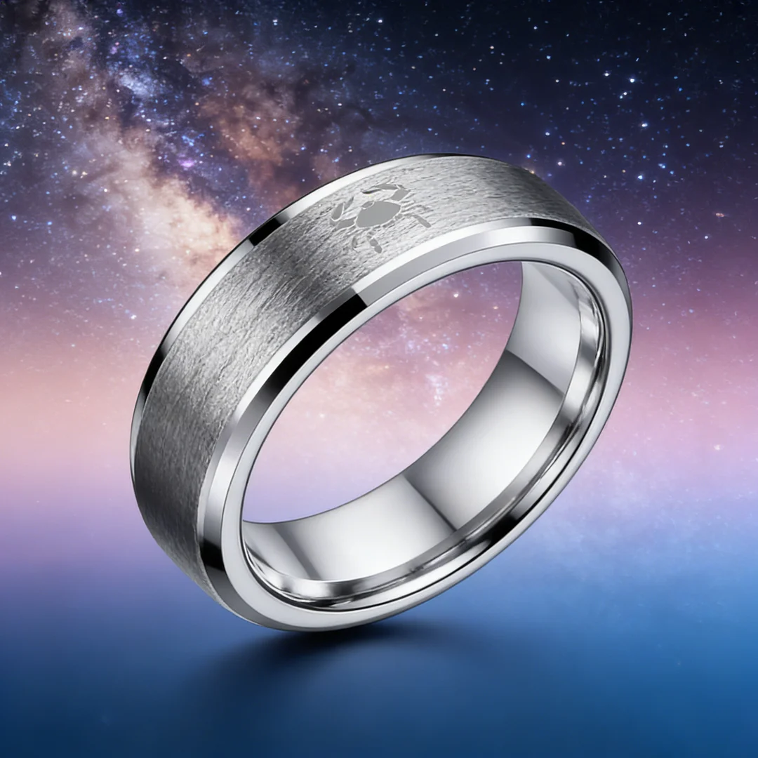 Sliver Cancer Couples Dome Tungsten Carbide Rings Open Steps Tungsten Wedding Bands 4MM 6MM 8MM Width