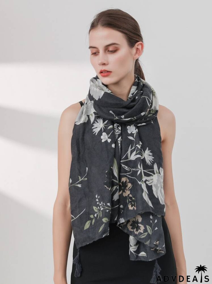 Flower Print Scarf