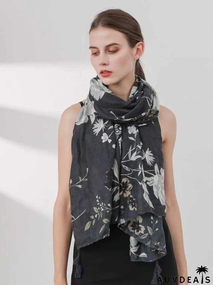 Flower Print Scarf
