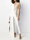 Asymmetric Solid Color Split-Joint V-Neck Statement Jumpsuits