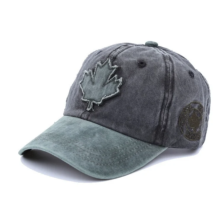 2023Maple Leaf Patch Baseball Cap Wash Cotton Splicing Men Women Adjustable Snapback Bone Canada HatTruck Cap