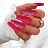 Wearing Long Bling Nails Dual Colors 24pcs 