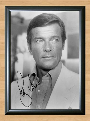 Sir Roger Moore James Bond 007 Signed Autographed Photo Poster painting Poster Print Memorabilia A3 Size 11.7x16.5