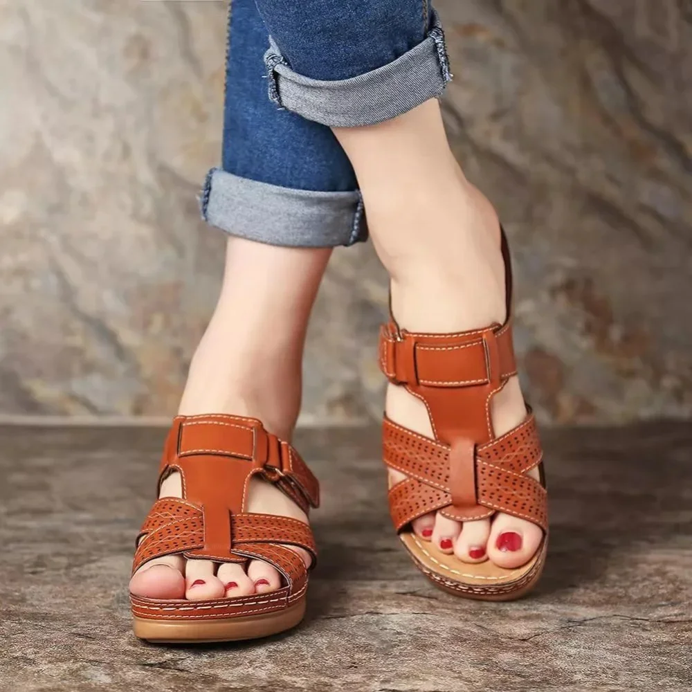 Women Premium Leather Orthopedic Sandals