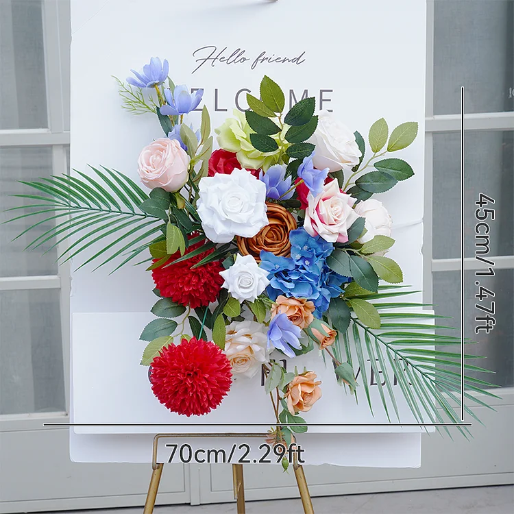 A8612 Colorful Wedding Backdrop Frame Decor Floral Row Event Flower Ball