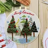 【Limited Stock Sale】Christmas Trees-DIY Embroidery Kit with Pattern Cotton Threads Needles Hoop 30*30cm/11.8*11.8in tapestrymarket