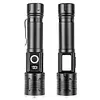 30W LED+COB High Power Flashlight USB Rechargeable 800LM Zoomable Flashlight