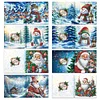 (US Local)8pcs Diamond Painting Greeting Cards Handmade Diamond Art Cards for Adults (E)