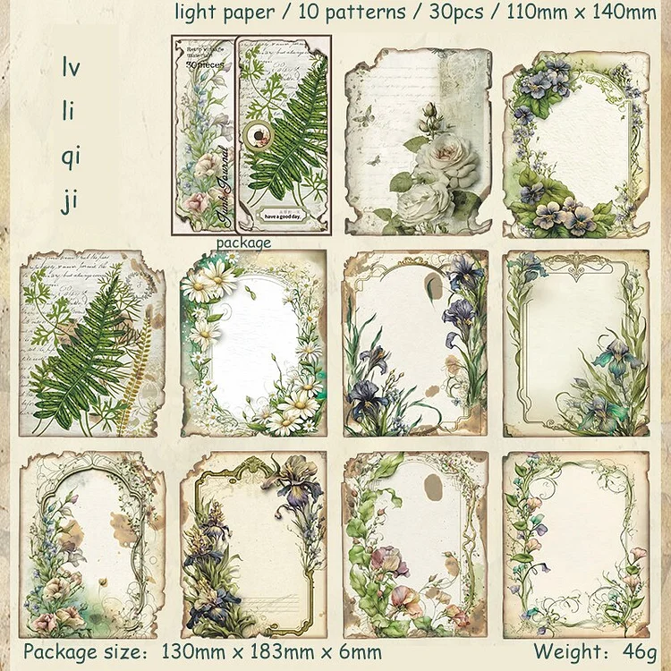 Lost Garden Scrapbook Paper for Junk Journal and Card Making – ViVi  Stationery