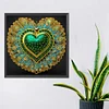 Peacock Love Heart - Crystal Rhinestone Diamond Painting
