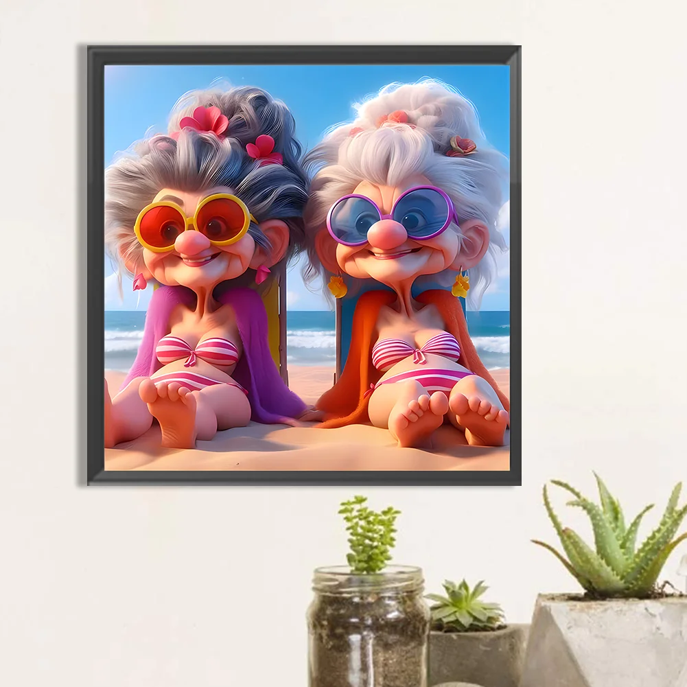 Diamond Painting - Full Round Drill - Grandma(Canvas|40*40cm)