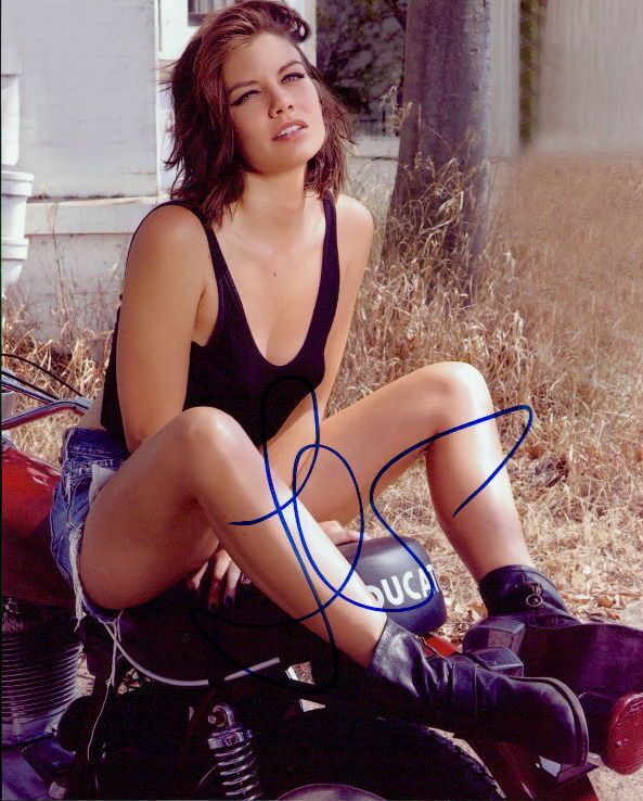 Lauren Cohan signed 8x10 Photo Poster painting in-person