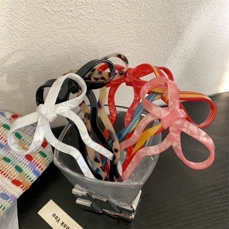 Women’s Sweet Minimalist Bow Knot Acetic Acid Sheets Hairpin