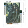 Diamond Painting -DIY Round Drill Woman&Leopard