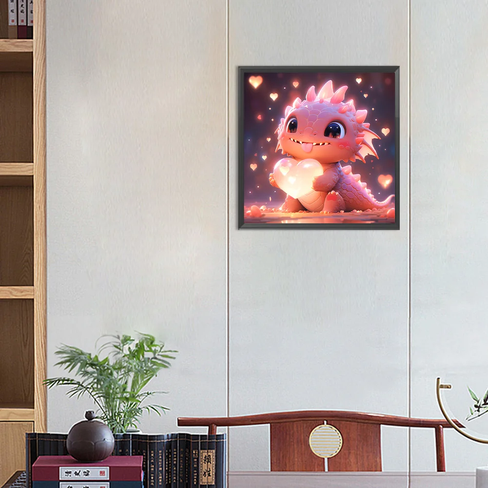 Cheap 5D DIY Frame Diamond Painting Animal Purple Dragon Full