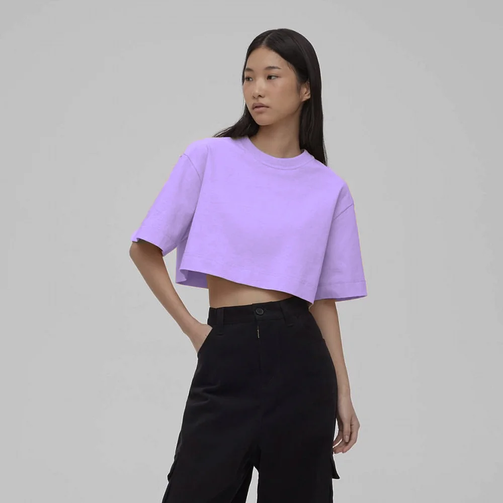 Athvotar Athvotar Spring Summer New Pure Color Short T-Shirt Women Hot Y2K Cotton Short-Sleeved Top Hot Babes