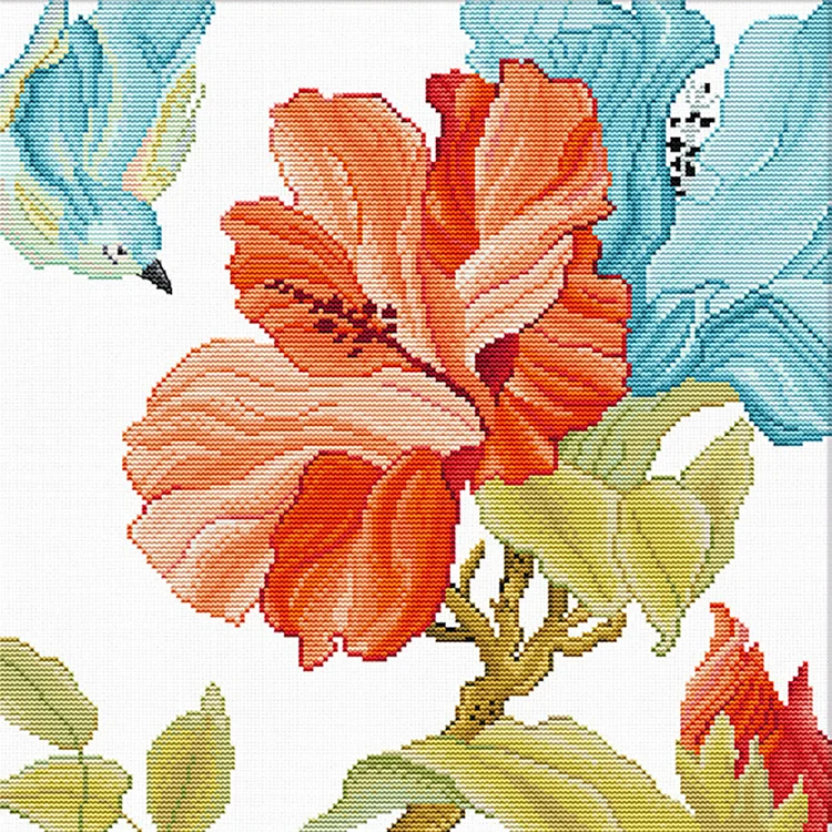 Spring Brand - Flower 11CT Stamped Cross Stitch 49*49CM(47Colors)