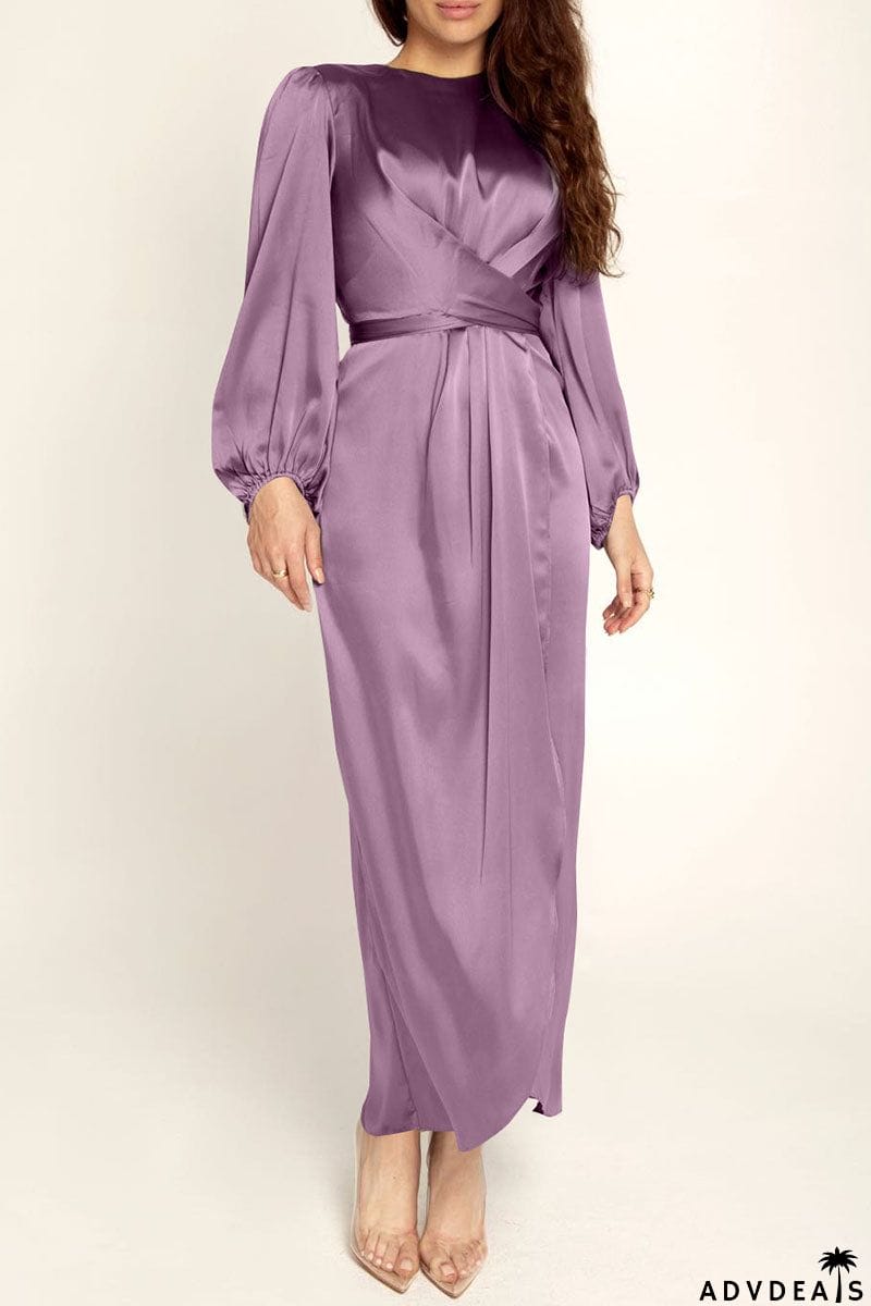 Fashion Celebrities Solid Patchwork O Neck A Line Dresses