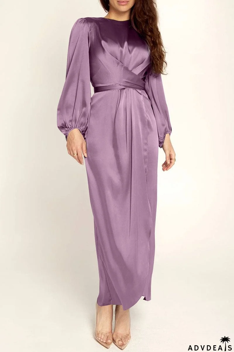 Fashion Celebrities Solid Patchwork O Neck A Line Dresses