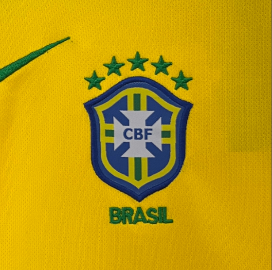 2004 Retro Brazil Home Kids Kit Football jersey Thai Quality