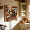 Sew Holiday 11CT 3 Strands DIY Stamped Cross Stitch Kit for Adults 45x45cm