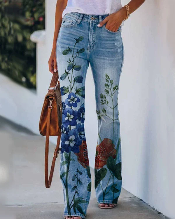 Floral Casual Pants-Global Online Discount Store