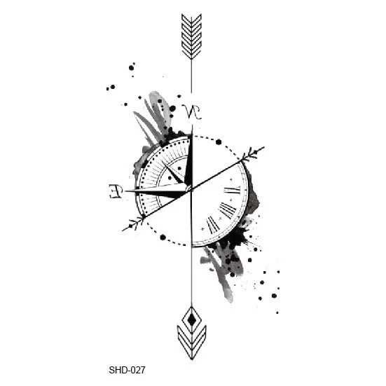 Waterproof Temporary Tattoo Black Sketchs Flowers Animal Tattoo Stickers Flash Fake Body Tattoos for Women tatuajes temporales