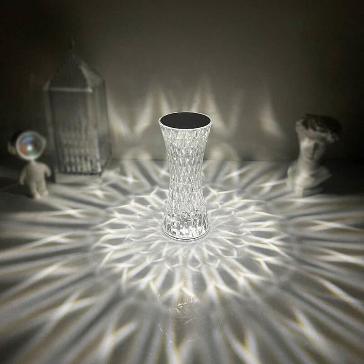 LED Rechargeable Crystal Diamond Tower Table Lamp
