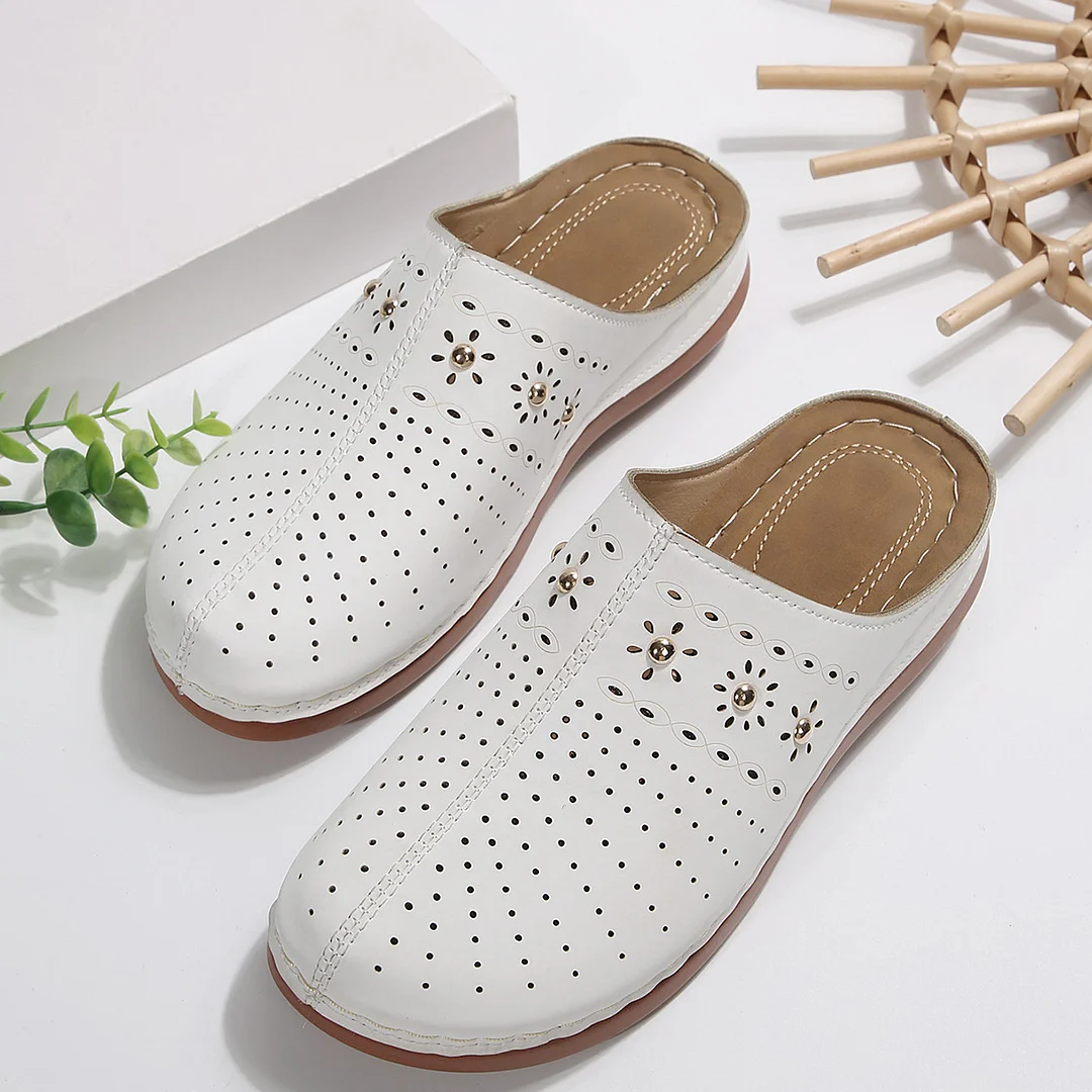 Breakj Breakj Summer New Women's Baotou Thick-Bottom Slippers Large-Size Round Head Bao Head After The Air Breathable Slippers