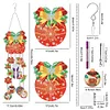 (US Local)DIY Diamond Painting Double Sided 3D Wind Chime Xmas Pendant  Hanging Kit