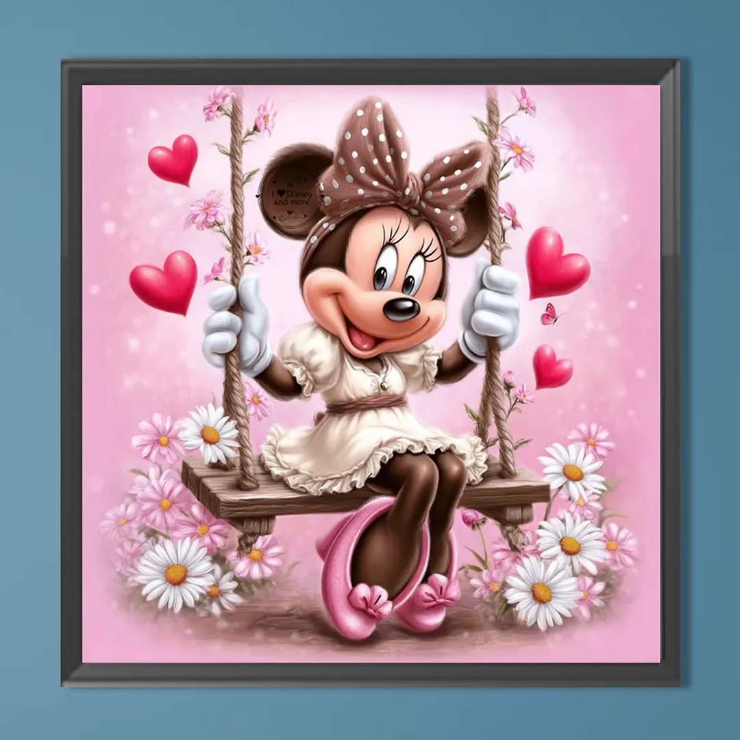 Minnie Full DIY 5D Round Drill Diamond Painting Kits for Adults/Beginners Home Decor Diamond Dots Paintings Picture Arts Craft 30x30cm