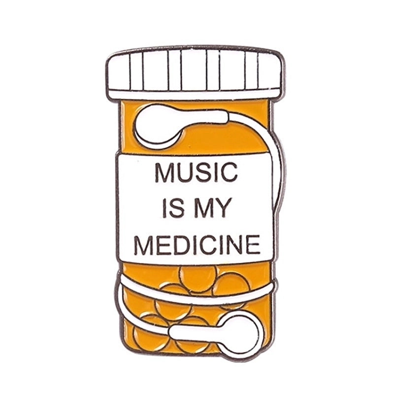 Cute Pin Guitar Cello Letter Alloy Stoving Varnish Unisex Brooches