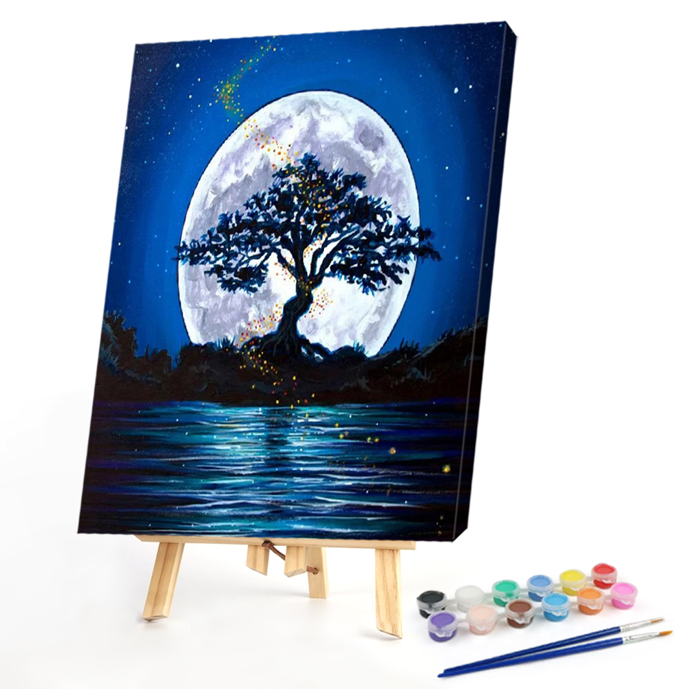 

40*50CM - Paint By Numbers - Moon, 501 Original