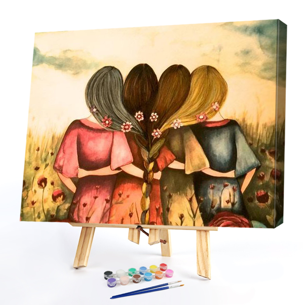 

50*40CM - Paint By Numbers - Four Sisters, 501 Original