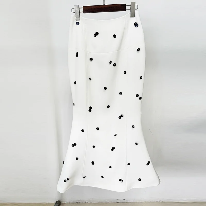 Nigikala Nigikala New Star Fashion Leek Tling Suit Jacket Fish Tail Long Skirt Set