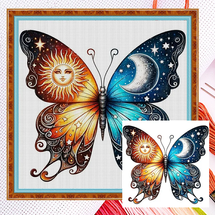 Butterfly (45*45CM) 11CT Counted Cross Stitch gbfke