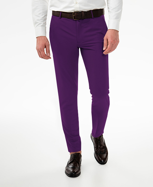 Okaywear Business Plain Slant Pocket Straight Suit Pants