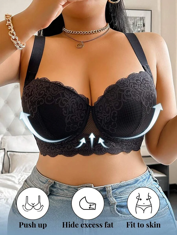Triumph – (3 sztuki) Wygodny, modelujący biustonosz koronkowy. 70% zniżki