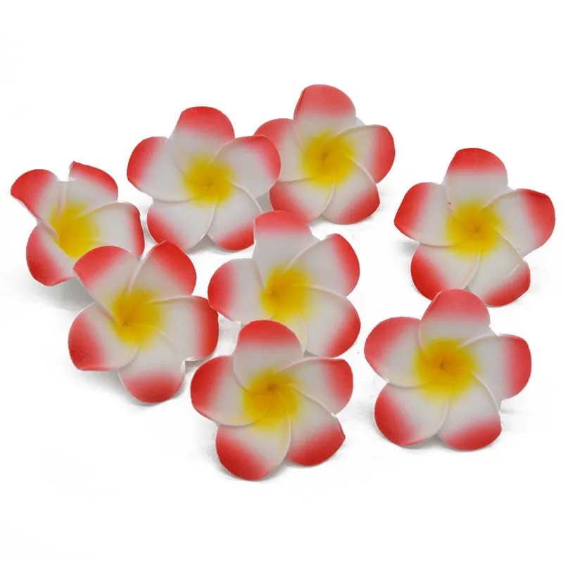 10Pcs/lot Plumeria Hawaiian PE Foam Frangipani Artificial Flower Headdress Flowers Egg Flowers Wedding Decoration Party Supplies