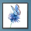 Blue Butterfly Flower-Paint by Numbers Acrylic Painting 40*40CM