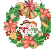 DIY Diamond Painting Garland Snowman Rhinestone Hanging Wreath Set 