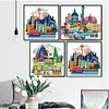 (3pcs) Scenery-14CT Stamped Cross Stitch 22*21cm(Bundle Sale)