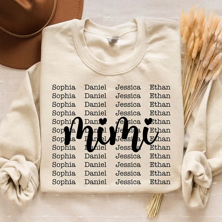 Personalized Mimi Sweatshirt with Grandkids&rsquo; Names