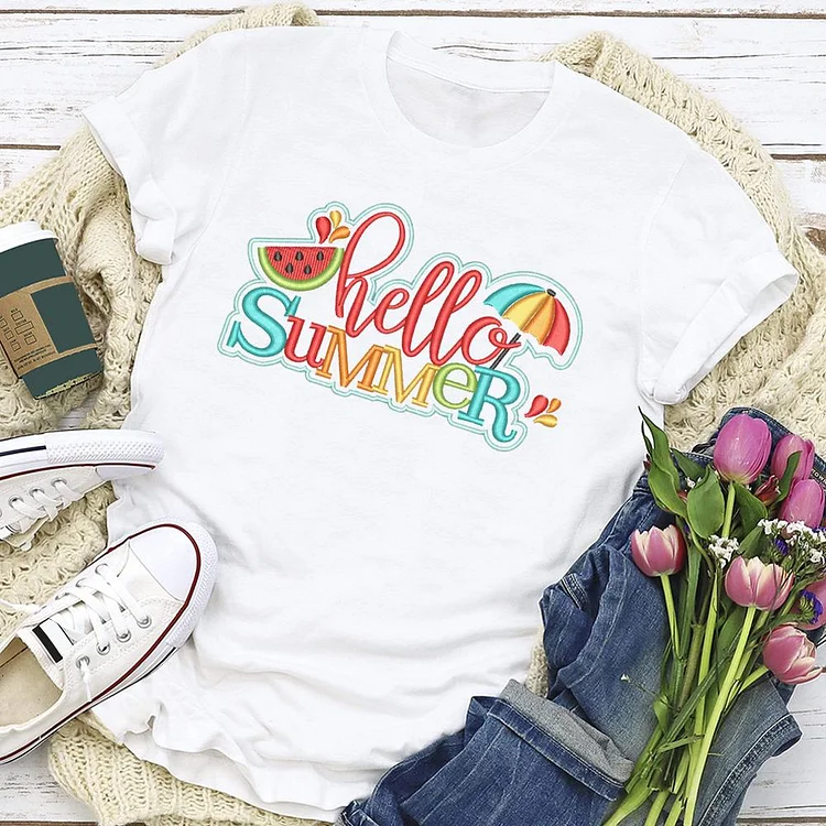 Hello Summer Colorful  T-Shirt-04126