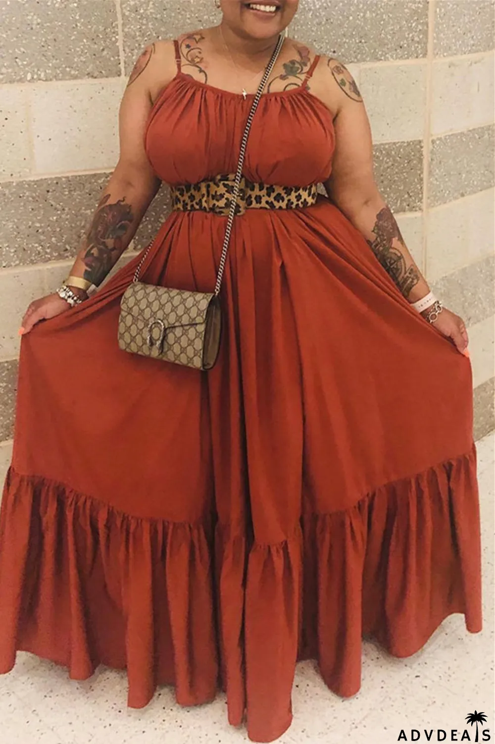 Dark Gray Sexy Casual Solid Backless Spaghetti Strap Loose Sling Dress