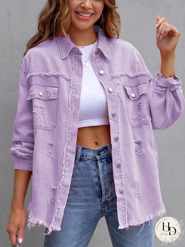 Summer Distressed Denim Jacket